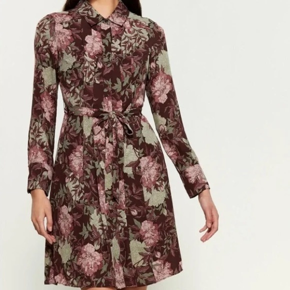 Nanette Lepore Floral Dress Size 12 New Shirt Dress - Picture 2 of 3